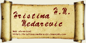 Hristina Medarević vizit kartica